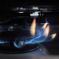 A gas heater being checked