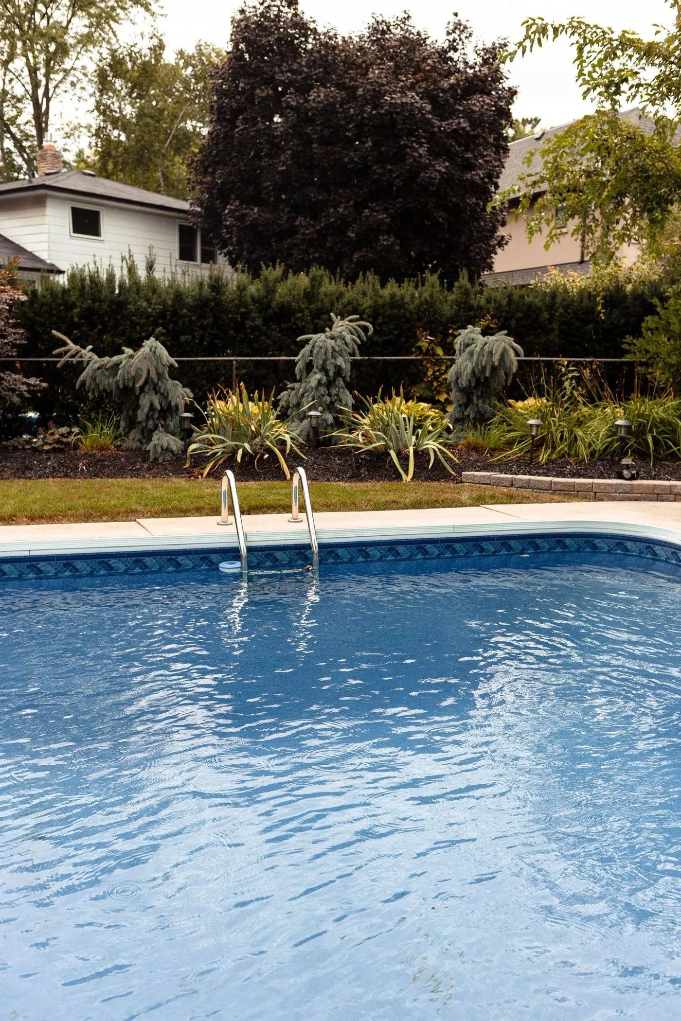 A clean backyard pool