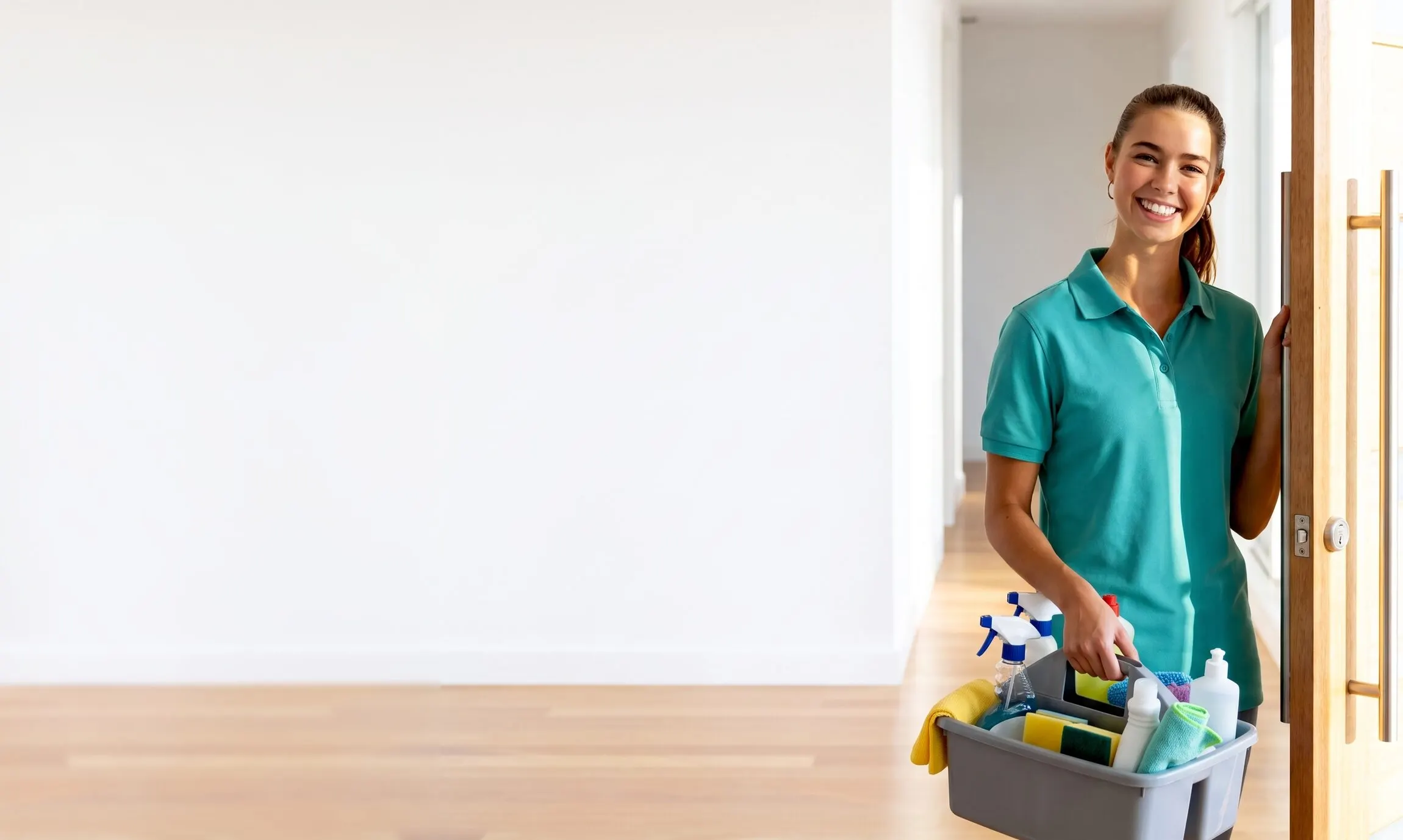 A FluroServices worker at a Mornington Peninsula home